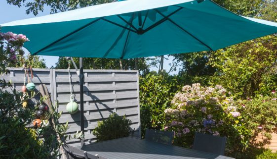 Sonnenschirm rechteckig mit Kurbel