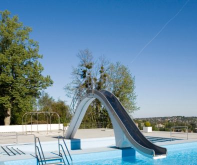 Festmontierte Wasserrutschen